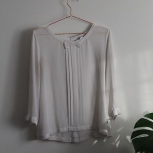 Forever21 Sheer White Blouse